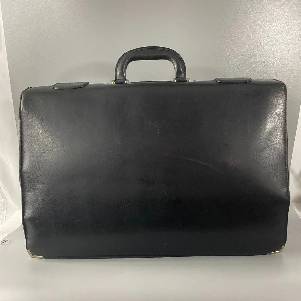 💯% Authentic GUCCI Vintage 50's-60's Men's Black Leather Doctor Bag/Briefcase